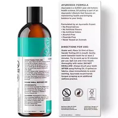 Coconut oil freshening and whitening mouthwash