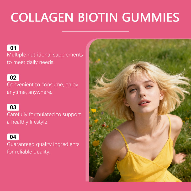 Biotin Collagen Gummies for Skin and Hair Support