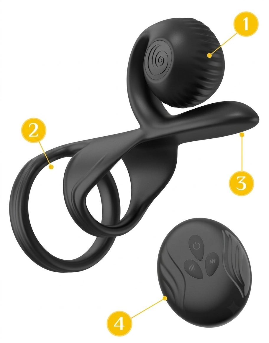 Snail Locking Couple Vibration Ring