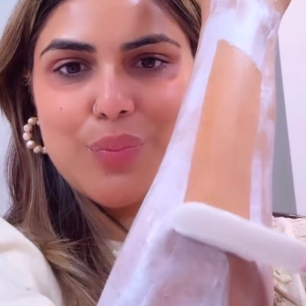 Customer using Gentle Hair Removal Spray