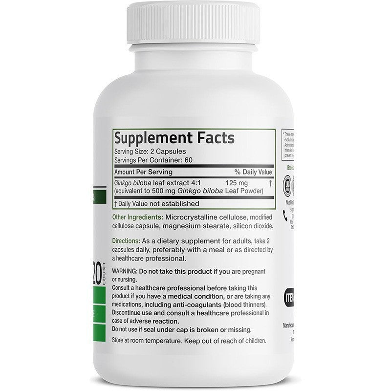 Ginkgo biloba capsules