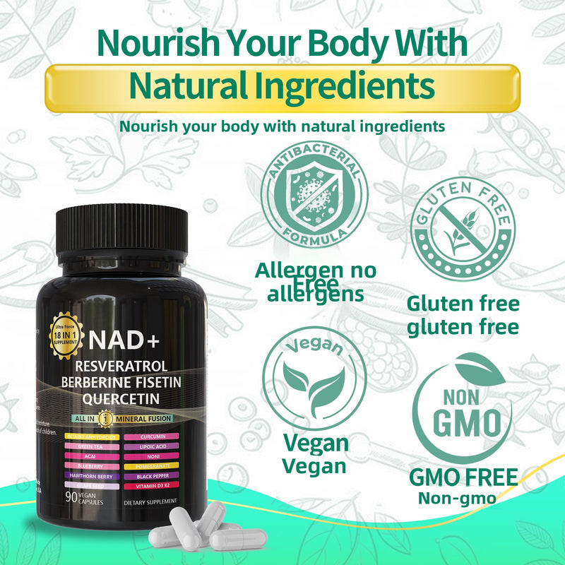 NAD+ Berberine Dietary Supplement Capsules