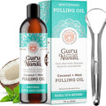 Coconut oil freshening and whitening mouthwash